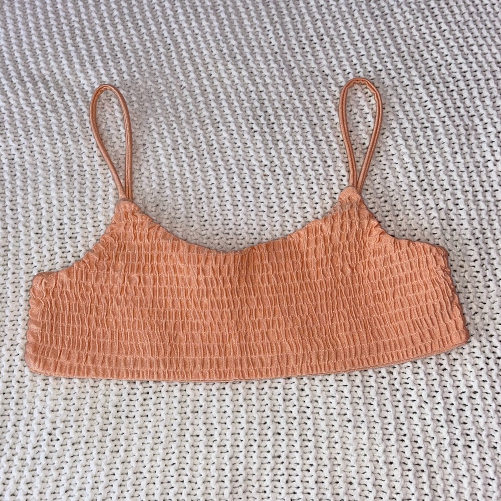 peach bikini top